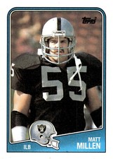 1988 Topps 1988 Topps #335 Matt Millen Los Angeles Raiders