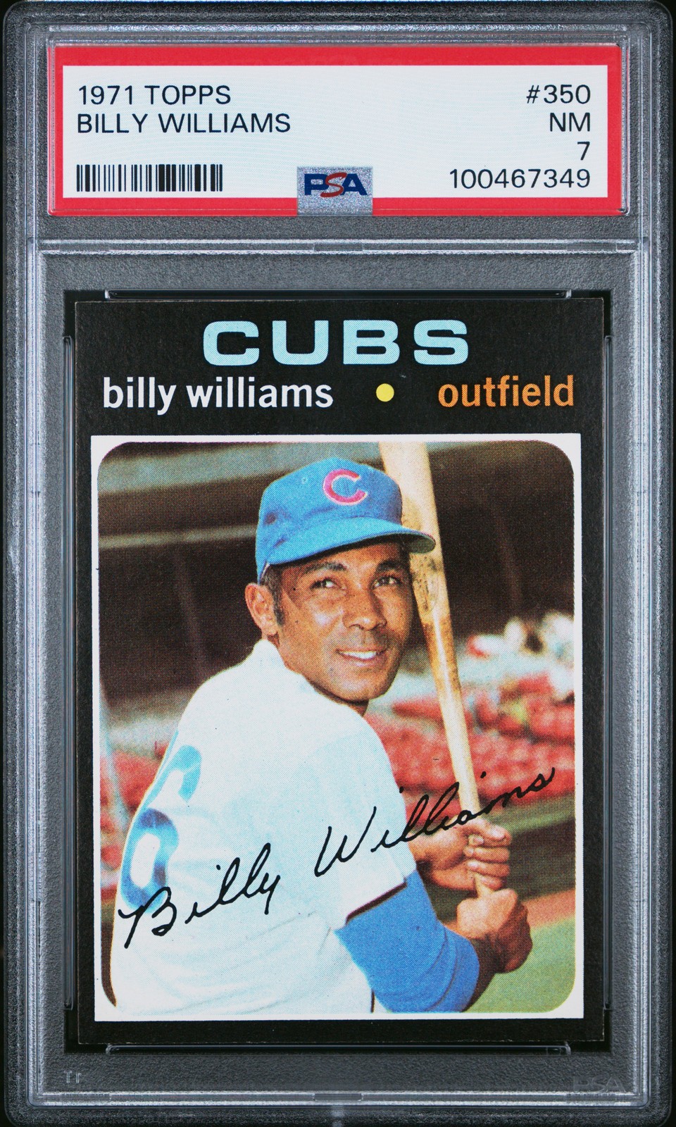 1971 TOPPS #350 BILLY WILLIAMS PSA 7