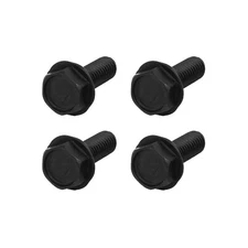 METALLIXITY Flanged Hex Head Bolts (M6x17mm) 4pcs, Left Hand Hexagon Bolt Rev...