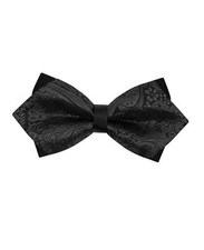 Men's Bow Ties, Pre-Tied Adjustable Pointed Bowties Diamond Tip Bow Tie Black