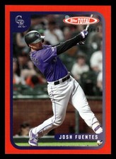 2020 Topps Total Red Parallel /10 #585 Josh Fuentes Colorado Rockies