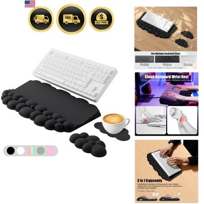 Ergonomic Wrist Rest for Keyboard and Mouse, Soft Memory Foam Cloud Keyboard ...