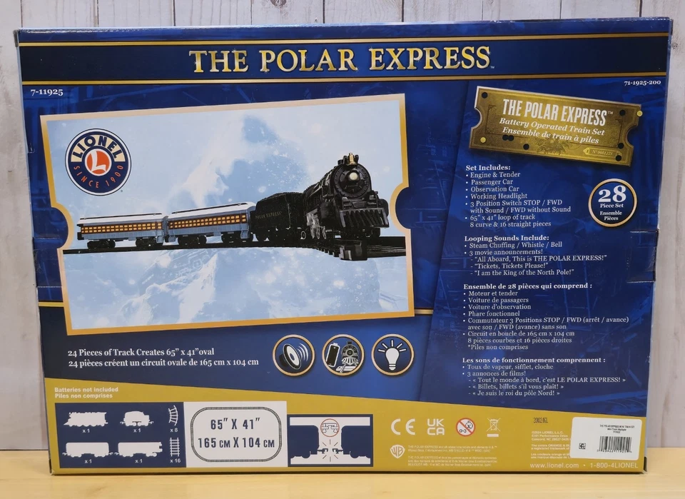 Lionel The Polar Express 20th Anniversary Battery Operated 28 Pc Train Set - Image 2 of 4