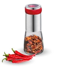 Cilio Chili Mühle Piccante zum Selbstbefüllen Ø 6,5 cm rot Edelstahl