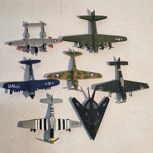 7 1/72 Dyna Flites Diecast Metal Model Planes & Stealth Fighter/some damage