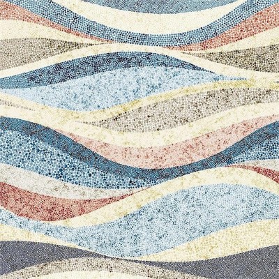 MuralPeel Boho Coloful Sea Wave Abstract Geometric Mosaic Art Peel and Stick ...