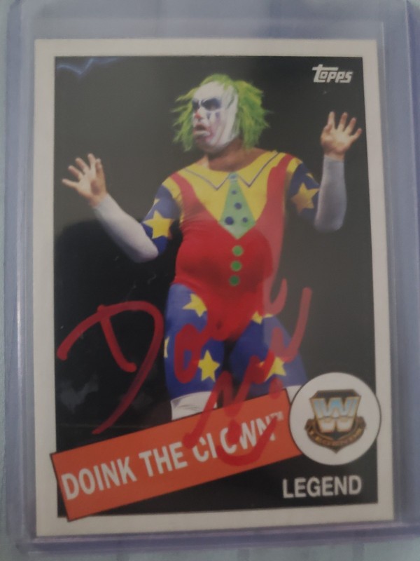 WWE WWF DOINK THE CLOWN SIGNED AUTOGRAPH CARD AUTO
