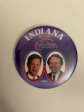 Indiana Supports Gore Lieberman Pin Back Button P50