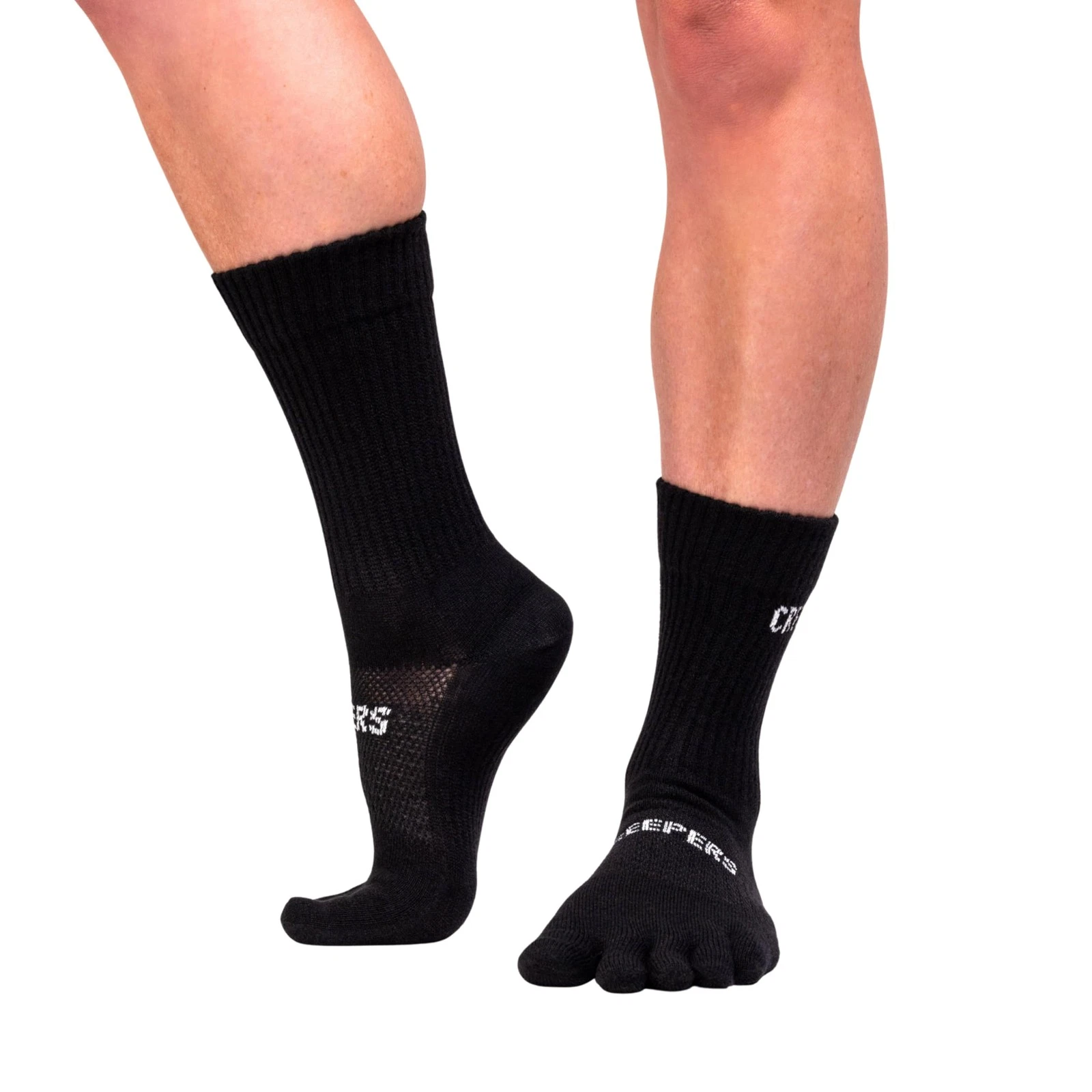 Anti-Blister Merino Wool Toe Socks – Crew Length | Running & Hiking, Unisex