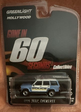 GreenLight Hollywood Gone in 60 Seconds 1995 Jeep Cherokee Police 1:64 Unopened