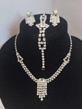  Art Deco / Nouveau style Waterfall  Jewelry set Vintage wedding, prom, gala 
