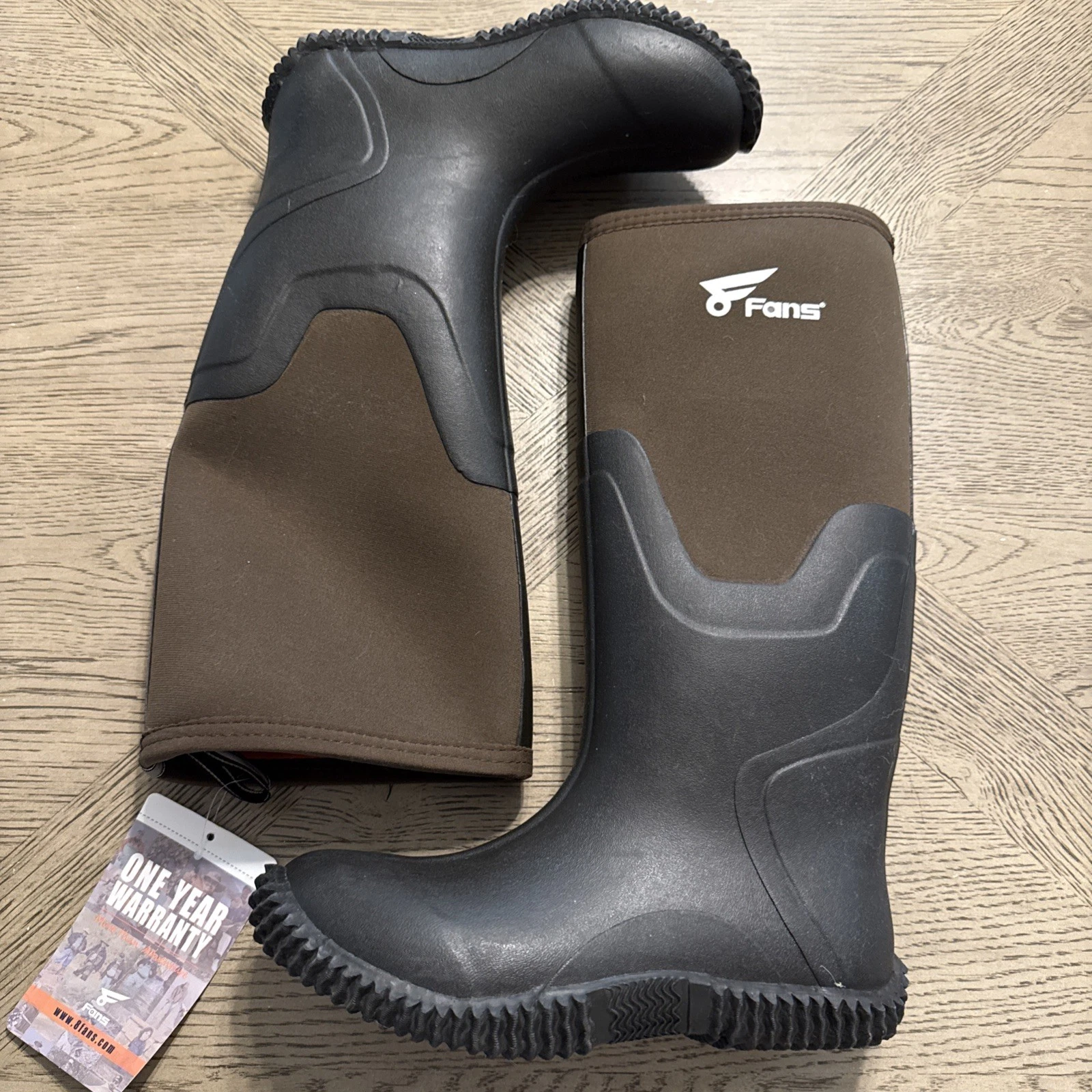 8 Fans Mens Fishing/hunting Neoprene Boots Size 7