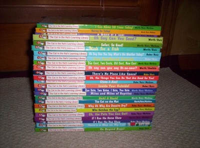 LOT of 25 THE CAT IN THE HAT LEARINING LIBRARY Dr. Seuss-HCs--THE CAT ON THE MAT
