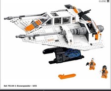 Lego Star Wars Snowspeeder UCS 75144 include personaggi + istruzioni + scatola
