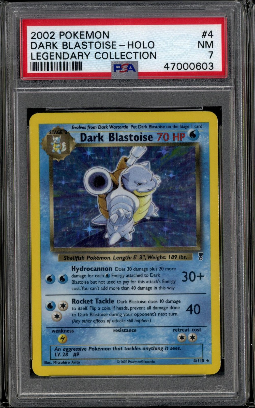 Pokemon Legendary Collection Dark Blastoise 4/110 PSA 7