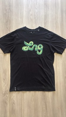 LRG Men's Black Graphic Print Bush Logo Crew Neck Short Sleeve T-Shirt