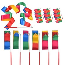 9 PCS Rhythmic Dance Ribbons Streamer Training Equipment Artistic Gymnastics