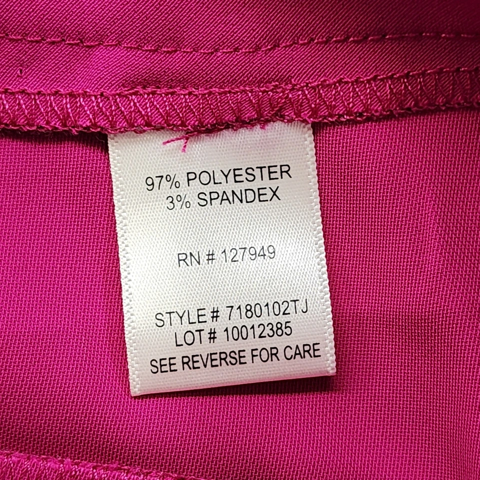 Pantalones Soho Apparel para mujer 6 rosa tiro alto recortados pierna ancha fluidos preppy oficina Foto 4 de 4