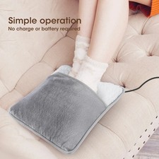 Winter Electric Foot Warmer USB Heated Plush Mat Soft Washable Foot Heater