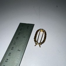 Claw Gold Tone Oval Twist Metal Barrette Clip 891