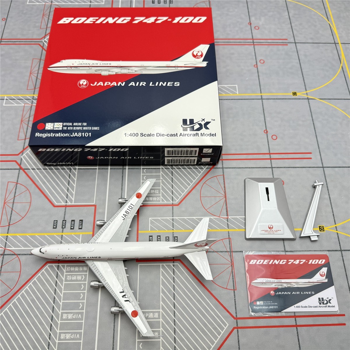 限定HK Boeing747-100 Japan Air Lines 1/400 Japan Air Lines Boeing 747-146 JA8112 Apollo 1:400 Scale