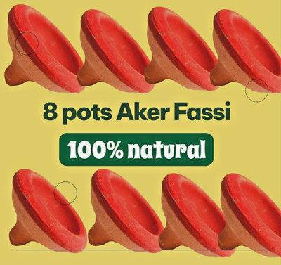 8 Pots Aker Fassi   Moroccan Original   100% Natural & Vegan Lip and Cheek Tint