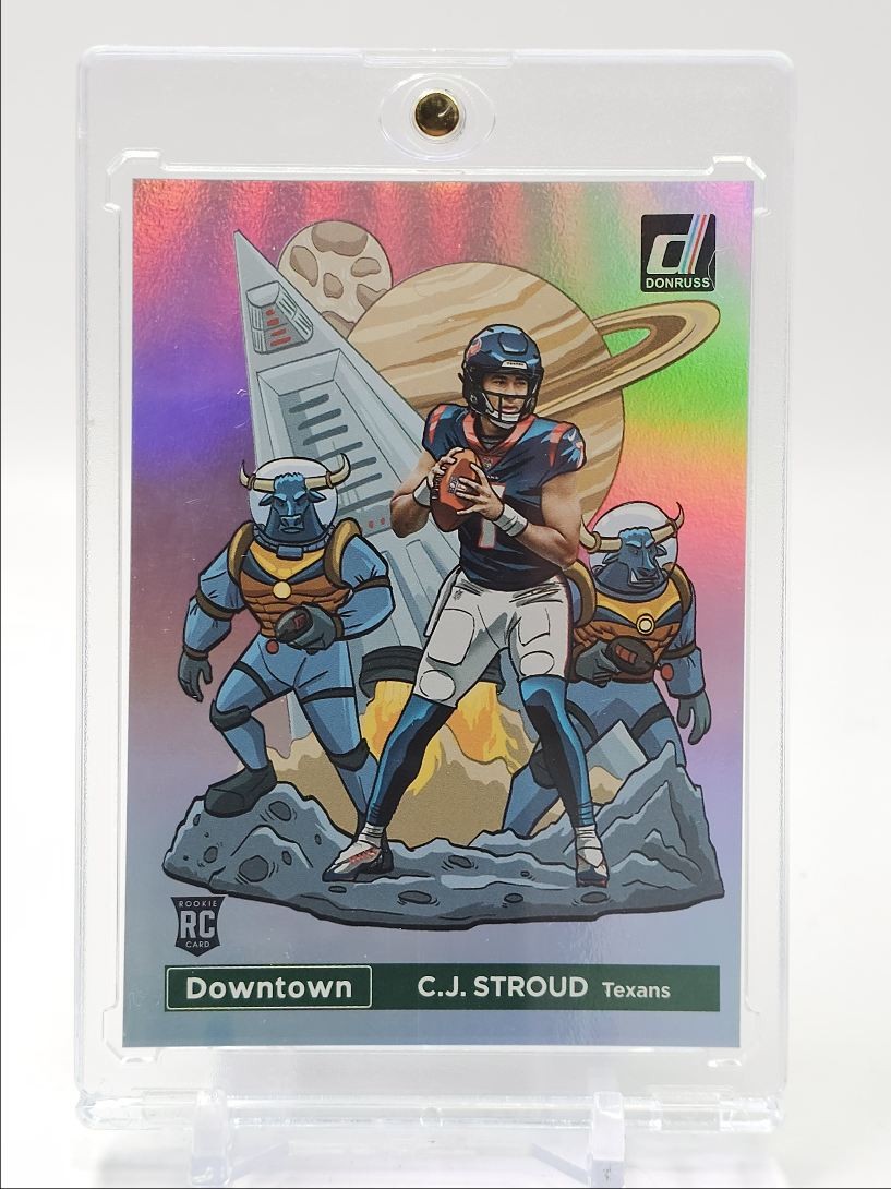 C.J. STROUD 2023 DONRUSS DOWNTOWN ROOKIE SSP CASE HIT TEXANS RC Q4687