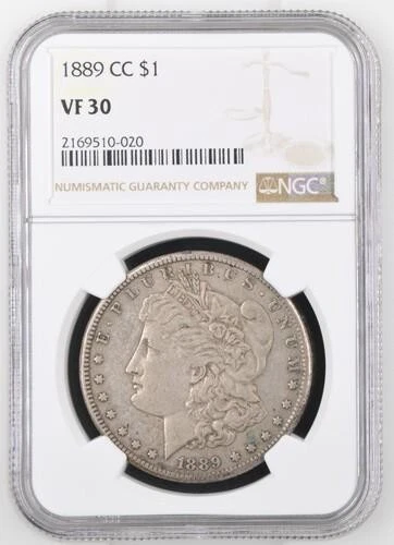1889-CC Morgan Silver Dollar NGC VF 30