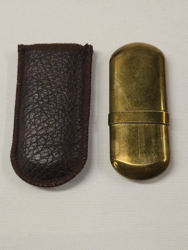 Vintage CAMEL Cigarette LIGHTER Flat Trench Style BRASS No. 5 w case Works