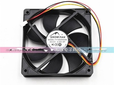 1 PCS  SNOWFAN Fan YY12025H24B  DC24V  12025  12CM 3 wire    fan #bv