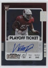 2021 Panini Contenders Rookie Playoff Ticket 15/99 Victor Dimukeje Auto 1m1a