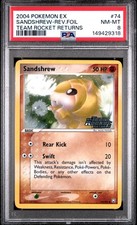 2004 POKEMON EX TEAM ROCKET RETURNS #74 SANDSHREW-REVERSE FOIL PSA 8 on eBay