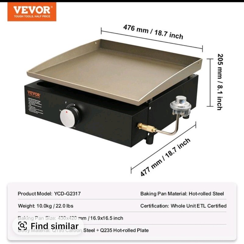 VEVOR Propane Griddle
