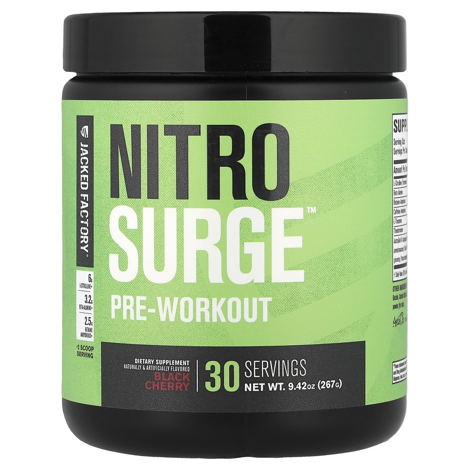 Nitro Surge™, Pre-Workout, Black Cherry, 9.42 oz (267 g)