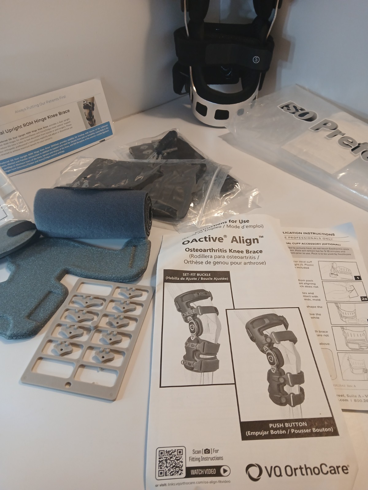 ISO Preferred OA Dual Upright ROM Hinge Knee Brace ISO-KN221R Sz M/RT + +(READ)