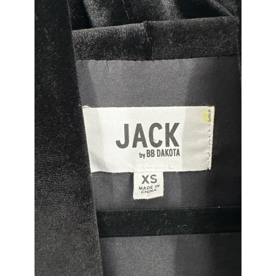 Top Kimono BB Dakota para Mujer XS Negro Terciopelo Flecos Boho Bruja Grunge Gótico Foto 2 de 4