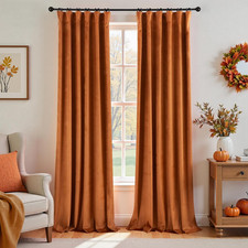Velvet Blackout Curtains with Hooks - Elegant Blackout Solution
