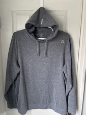 Rhoback  Men's Performance Hesi Hoodie Gray and White Stripe Size 2XL XXL