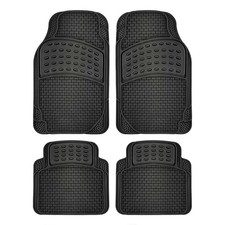 Tappetini Auto Gomma Universali Set 4 Pezzi Antiscivolo Abitacolo Sagomabili