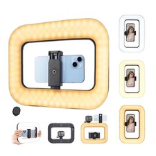 Smartphone Video Rig with Light, Handheld Ring Selfie Light Kit, LED LED,