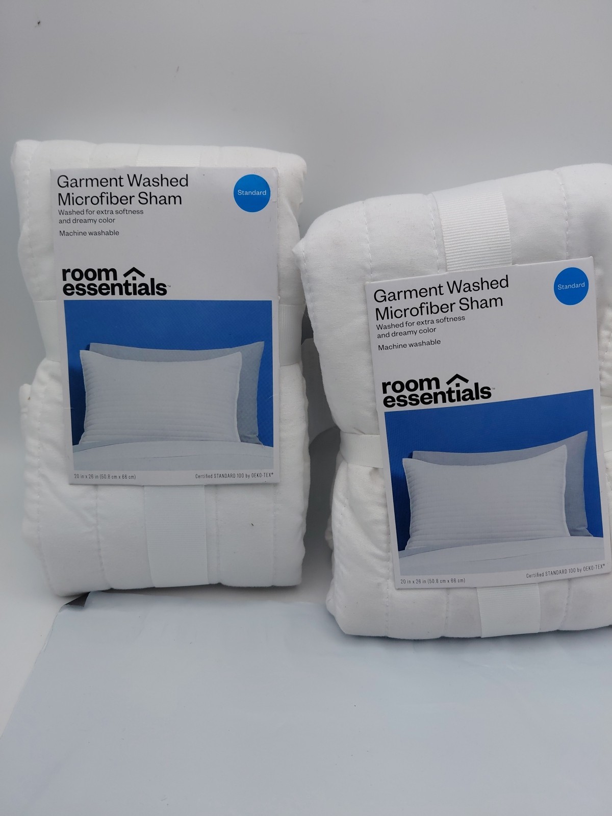 Room Essentials Standard/Queen Garment Washed Set Of 2 Sham White thumbnail 2