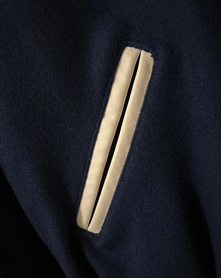 Vintage Pepsi Varsity Style Wool Jacket With Leather Trim XL Fully Lined - Image 4 of 4