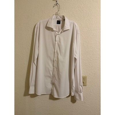 Johnnie-O Performance Shirt Mens XL White Long Sleeve Bamboo Stretch Button Down