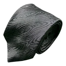 Altea Milano Gray Tiger Stripe Pure Silk Men’s Tie 3 Inch Width 