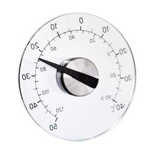 Outdoor Temperature Gauge Circular Glass Thermometer for Accurate Reading