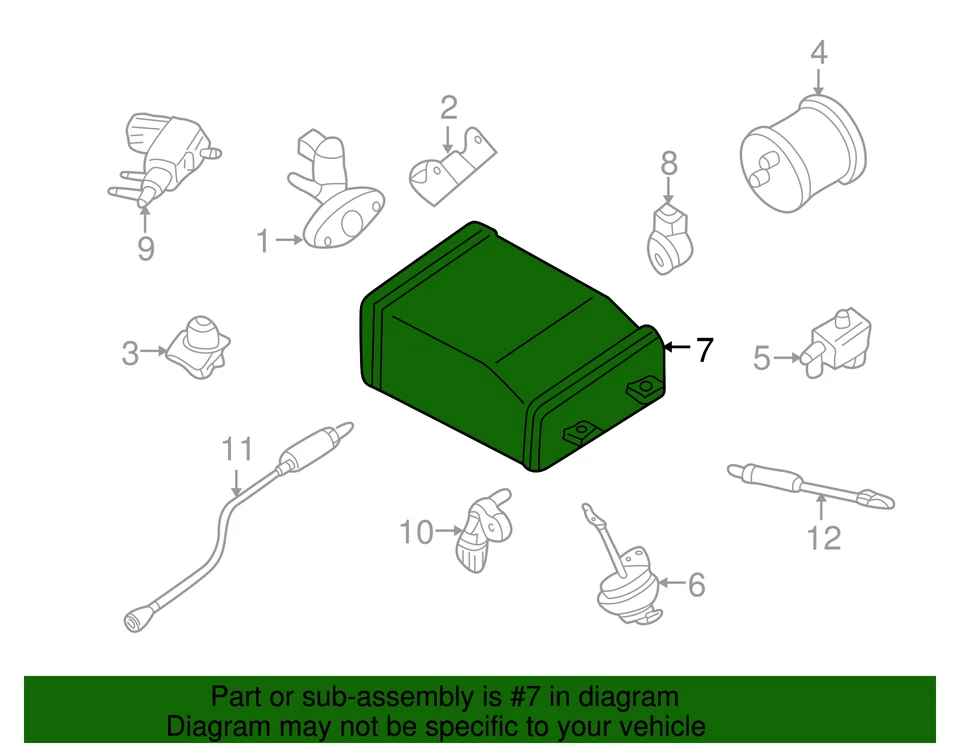 Nissan Sentra 2002-2006 genuino - bote de vapor 14950-8U300 Foto 2 de 2
