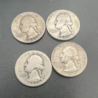 Lot A of 4 Washington Quarters Lot 1941, 1951, 1951, 1958  Silver 25C US Coins
