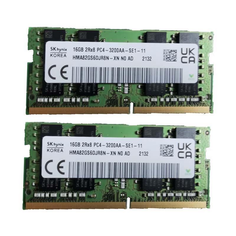 SK Hynix 2x16GB 2RX8 DDR4-3200 PC4-3200MHz CL19 SO-DIMM Laptop