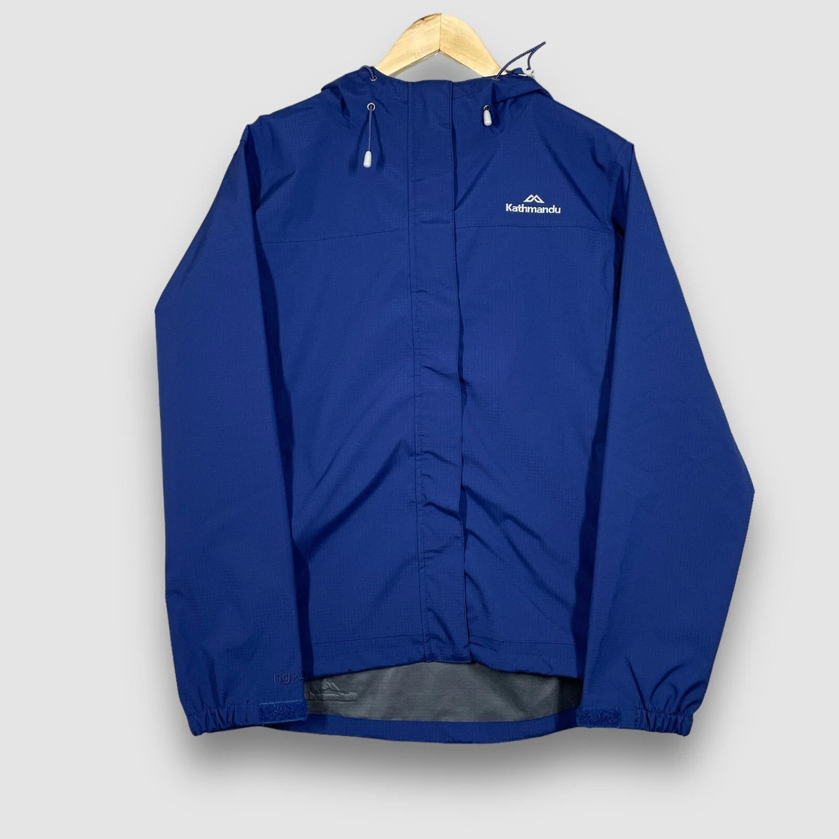 Kathmandu NGX 2.5 Womens Sz 12 Solid Blue Waterproof Windproof LS Zip Jacket  | eBay