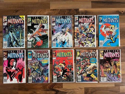 10x THE NEW MUTANTS US MARVEL comic LOT all with MARK JEWELERS Insert